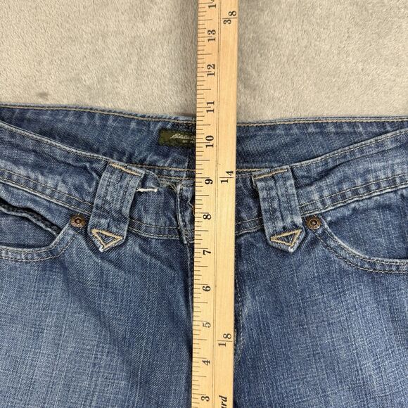 Eddie Bauer Jeans Women's 6L Blue Cotton Denim Mid Rise Wide Leg Casual School - Picture 8 of 11